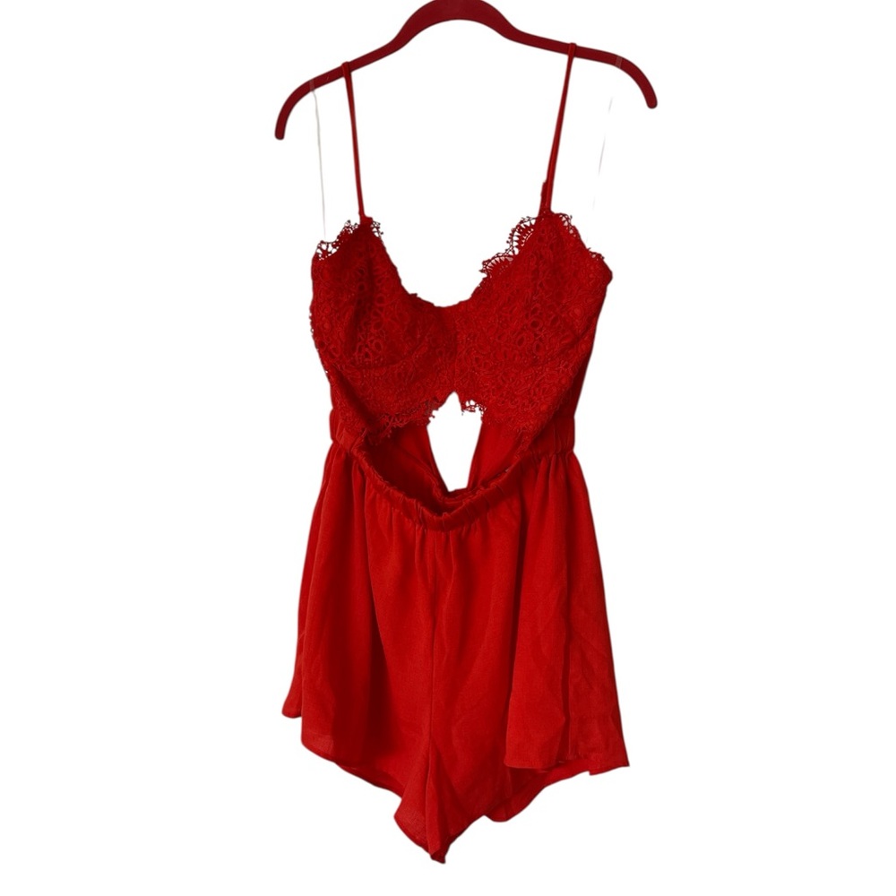 Available Elegant Red Romper